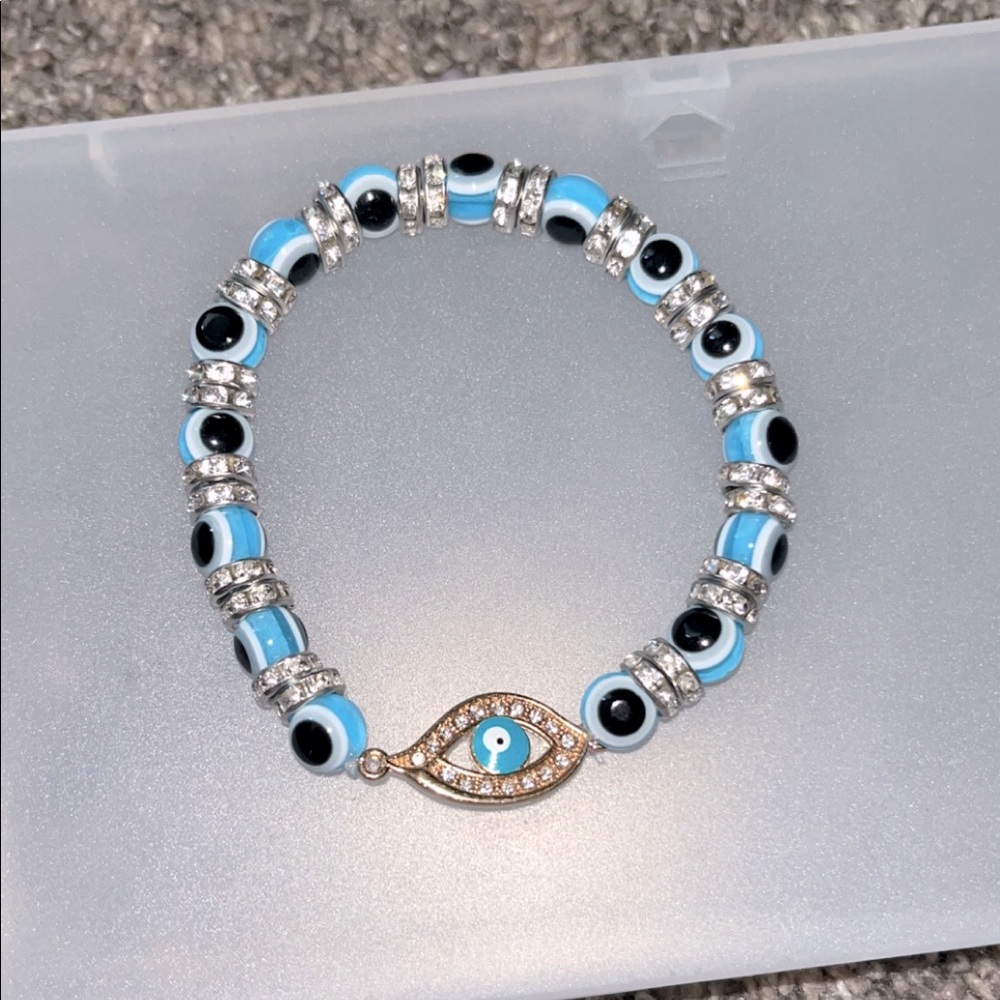 Light blue evil eye / nazar bracelet